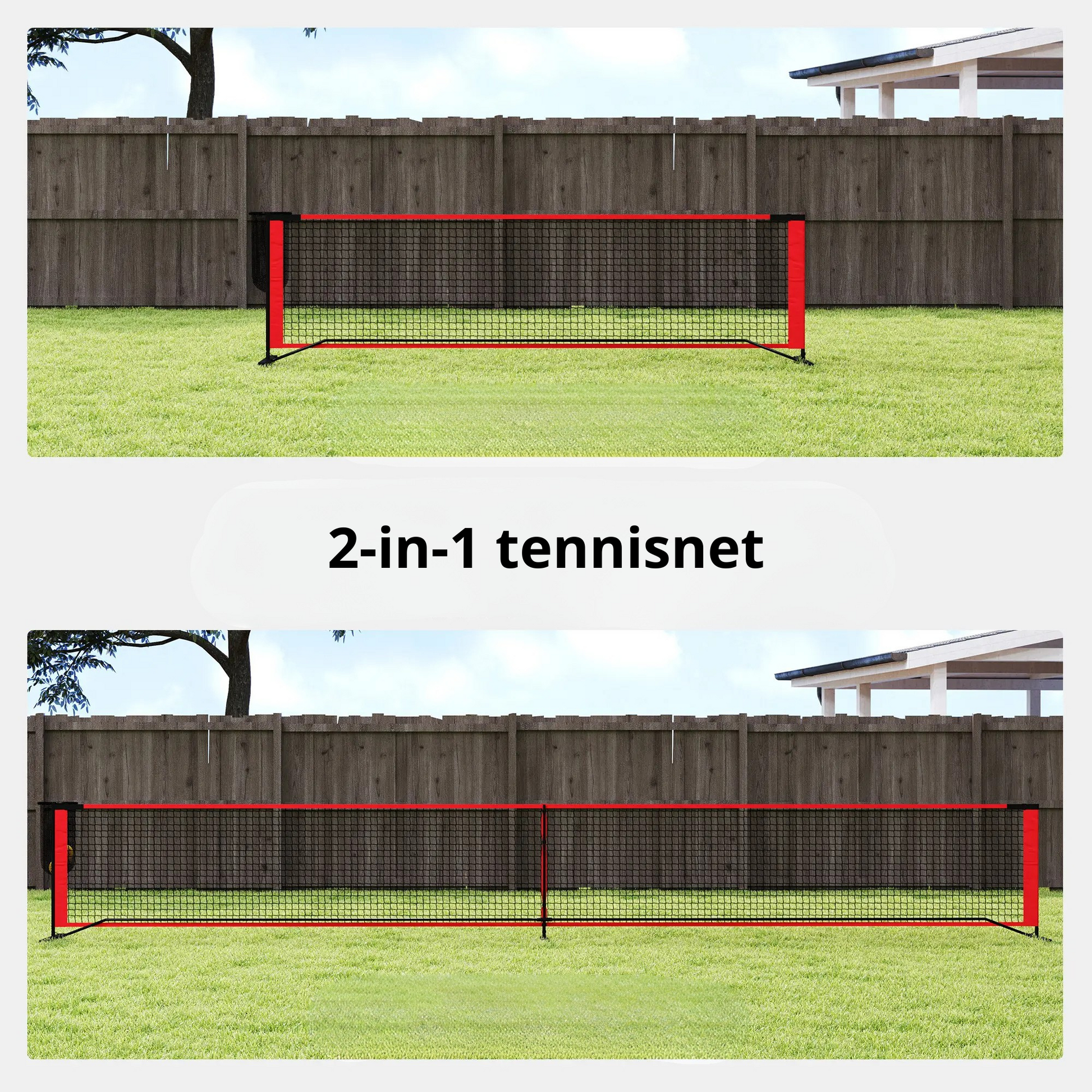 Nancy's Edolo Badminton Set - Speelset - Draagbaar - Rood / Zwart / Geel - ± 675 x 70 x 90 cm