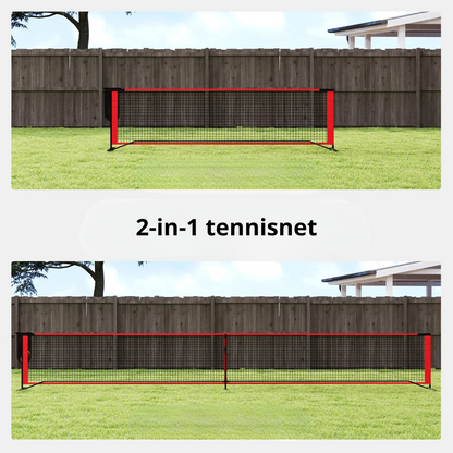 Nancy's Edolo Badminton Set - Speelset - Draagbaar - Rood / Zwart / Geel - ± 675 x 70 x 90 cm