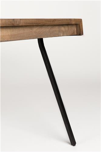 Nancy's Crestwood Village Eetkamertafel - Teak Hout / Staal - 160 x 78 x 76 cm