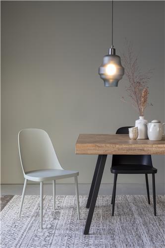 Nancy's Crestwood Village Dining room table - Industrial - Natural, Black, Brown - Teak, Steel, Melamine - 78 cm x 160 cm x 76 cm