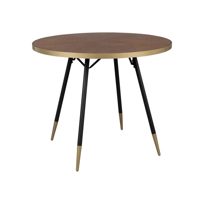Table Oradell de Nancy - Industriel - Or - Mdf, Fer, Plastique - 91 cm x 91 cm x 75 cm
