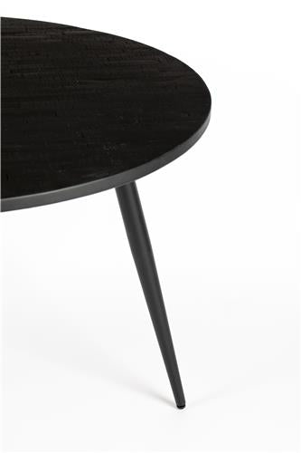 Nancy's Summit Park Eettafel - Keukentafel - Modern - Zwart - Teakhout / Staal - ± Ø 110 x 75 cm
