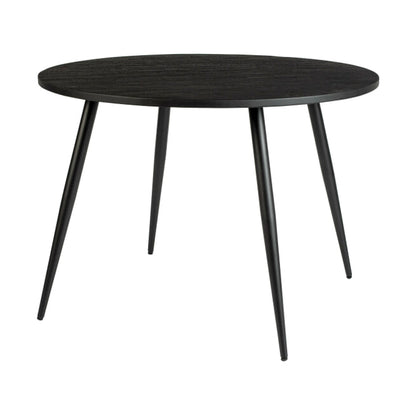 Nancy's Summit Park Eettafel - Keukentafel - Modern - Zwart - Teakhout / Staal - ± Ø 110 x 75 cm
