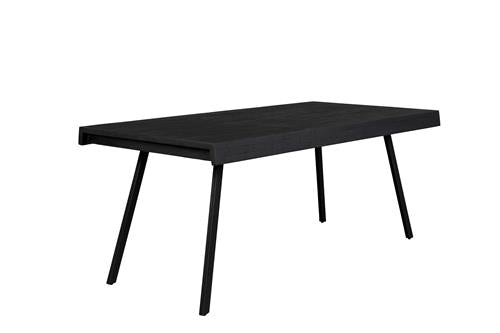 Nancy's West Dundee Tafel - Modern - Zwart - Teak, Staal - 90 cm x 200 cm x 76 cm