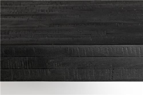 Nancy's Blandon Table - Modern - Black - Teak, Steel - 100 cm x 220 cm x 76 cm