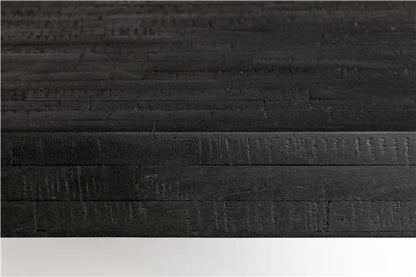 Nancy's Blandon Table - Modern - Black - Teak, Steel - 100 cm x 220 cm x 76 cm