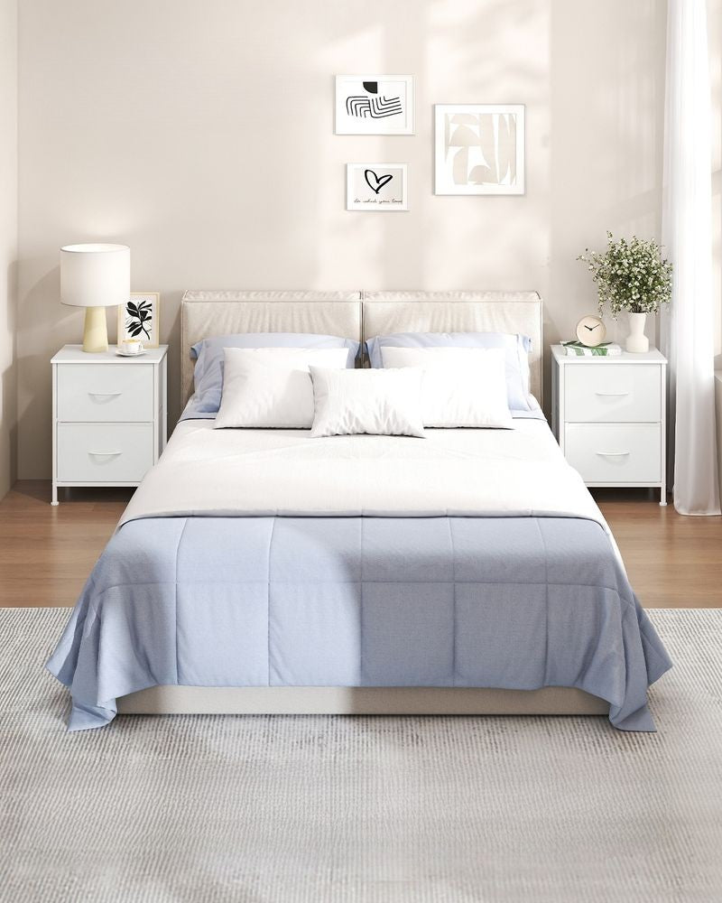 Nancy's Paolisi Nachtkastje - Bijzettafeltje - Wit - ± 40 x 30 x 50 cm