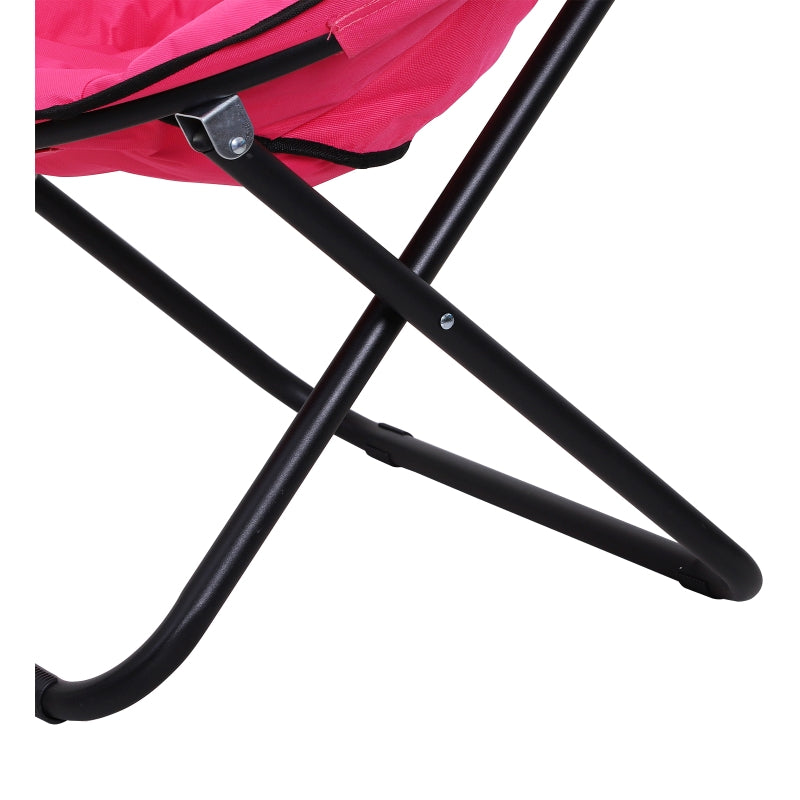 Nancy's Southgate Klapstoel - Campingstoel - Tuinstoel - Kuipstoel - Opvouwbaar - Rond -Roze - 80 x 80 x 75 cm