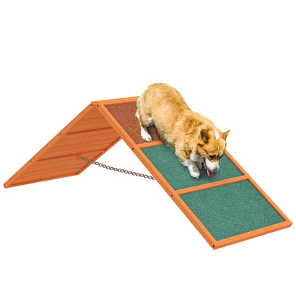 Nancy's Capela Behendigheidshindernis - Hondenhelling - Opvouwbaar - In hoogte verstelbaar - Antislip - Dennenhout