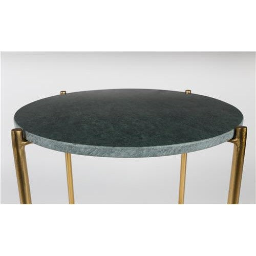 Table Sedro-Woolley de Nancy - Moderne - Vert - Marbre, Fer - 44,5 cm x 44,5 cm x 54 cm