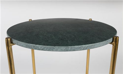Table Sedro-Woolley de Nancy - Moderne - Vert - Marbre, Fer - 44,5 cm x 44,5 cm x 54 cm