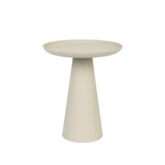 Nancy's Estela Bijzettafel - Salontafel - Rond - Beige - Staal - ± Ø 35 x 40 cm