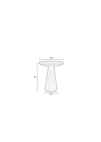 Nancy's Estela Bijzettafel - Salontafel - Rond - Beige - Staal - ± Ø 35 x 40 cm