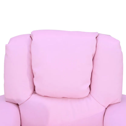 Nancy's Rosa Kinderstoel - Kinderfauteuil - Verstelbare Rugleuning - Roze - Kunstleer