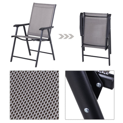 Nancy's Sandfort Garden Chairs - Foldable - Gray - Set of 2