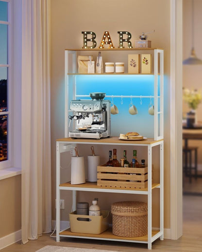 Nancy's Paratico Keukenkast - Keukenrek - LED-Verlichting - Eikenhout / Wit - ± 80 x 40 x 170 cm