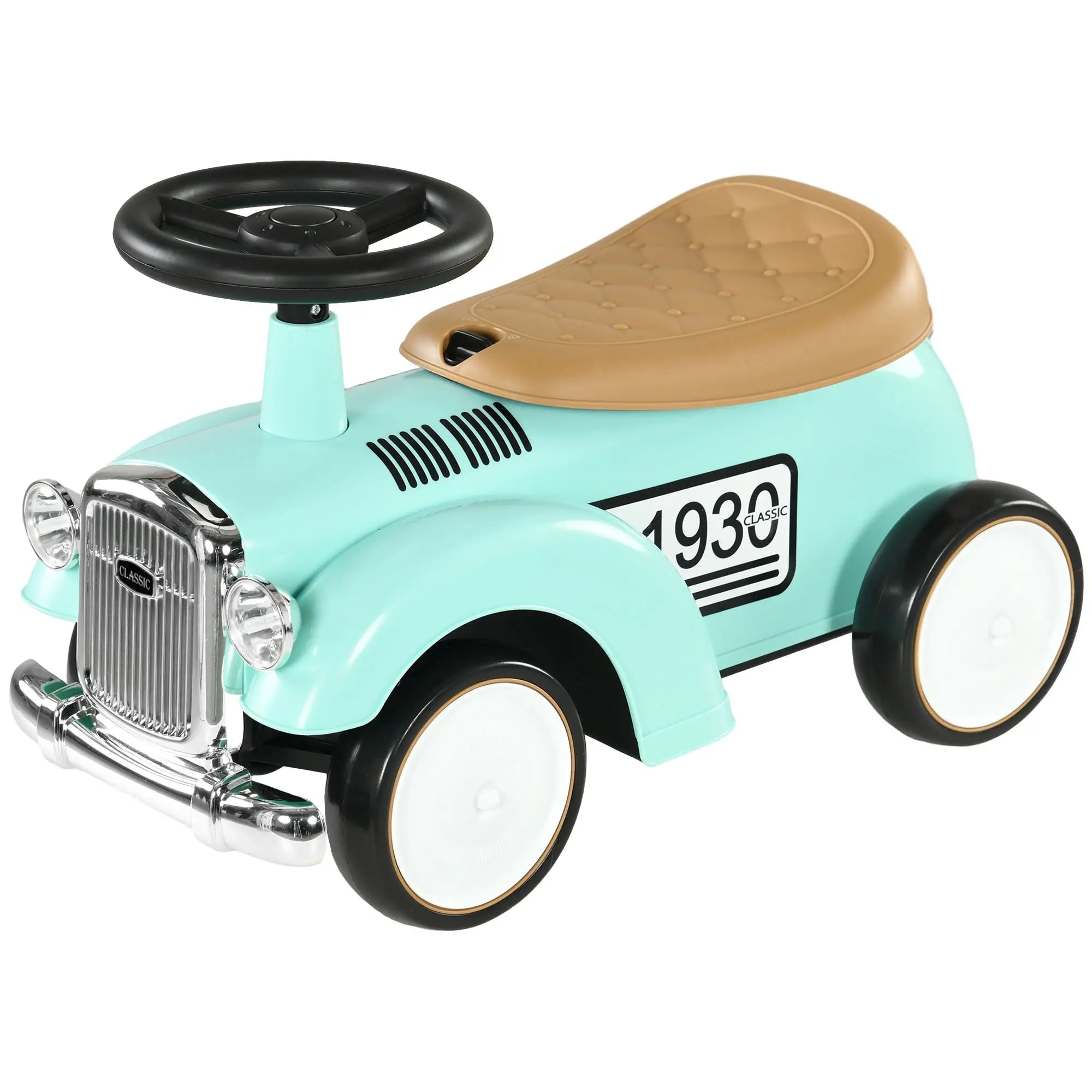 Nancy's Lucignano Loopauto - Kinderauto - Vintage Design - Groen / Zwart