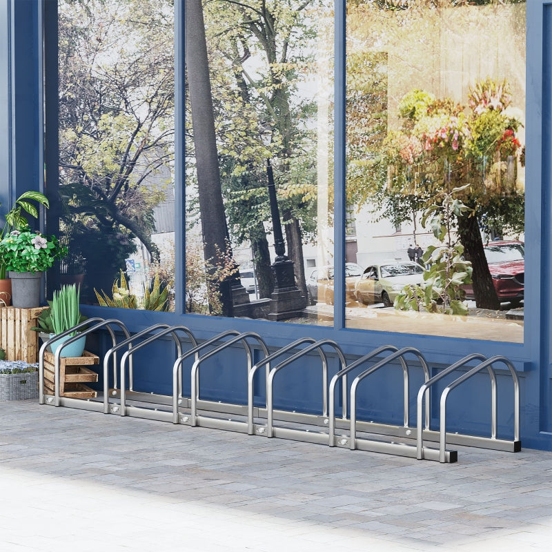 Nancy's Tucson Bicycle rack for 6 bicycles weatherproof wall or floor mounting steel 179 x 33 x 27cm