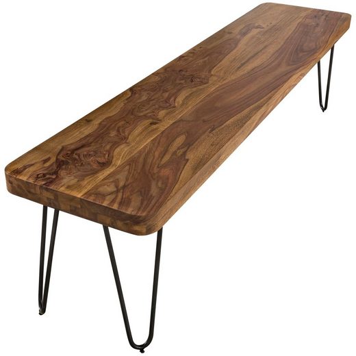 Nancy's Alcoa Eetkamerbank - Keukenbank - Massief Houten Bank - 160 x 40 x 45 cm - Bruin