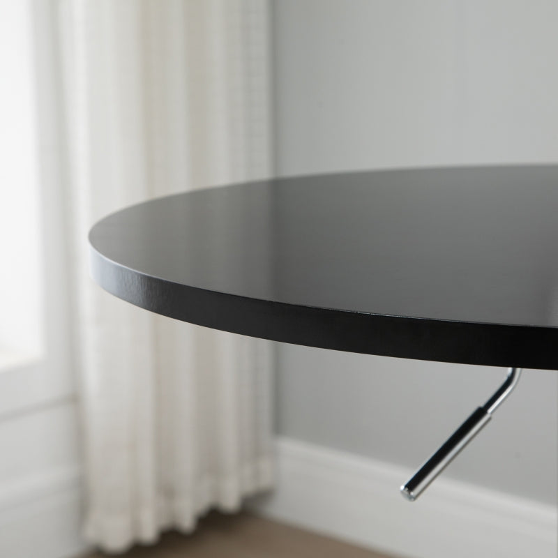 Table de bar Nancy's Louth Table à manger rotative à 360° Table de bistro réglable en hauteur acier noir