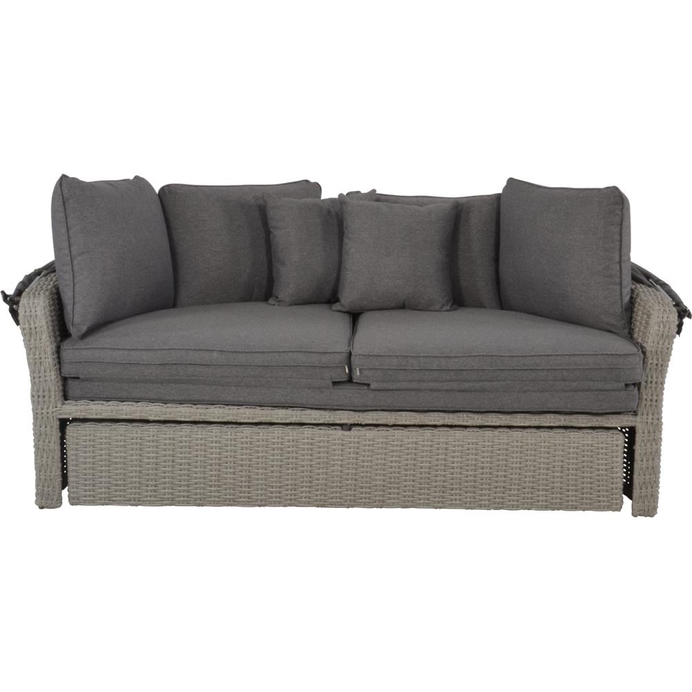 Nancy's Skyforest Zonne-eiland - Loungeset Met Zonnekap - Grijs - 200 x 182 x 161cm