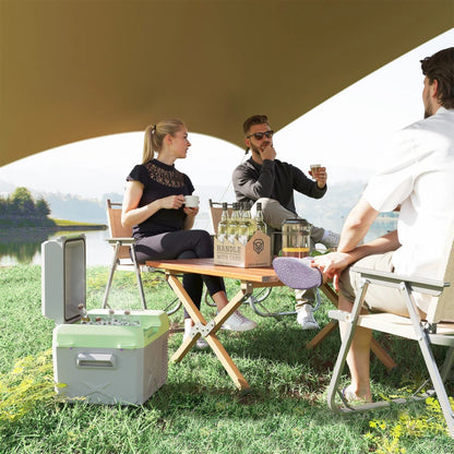 Nancy's Sossano Elektrische Koelbox - Koeler - Campingkoelbox - LED-Display - Grijs / Groen - 12 Liter