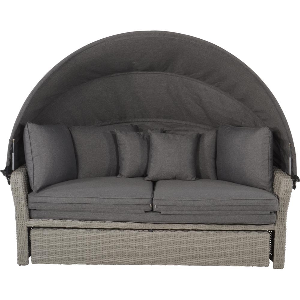 Nancy's Skyforest Zonne-eiland - Loungeset Met Zonnekap - Grijs - 200 x 182 x 161cm