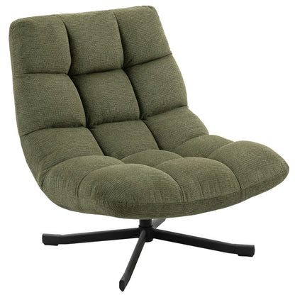Nancy's Padula Draaifauteuil - Draaistoel - Relaxfauteuil - Groen - Chenille
