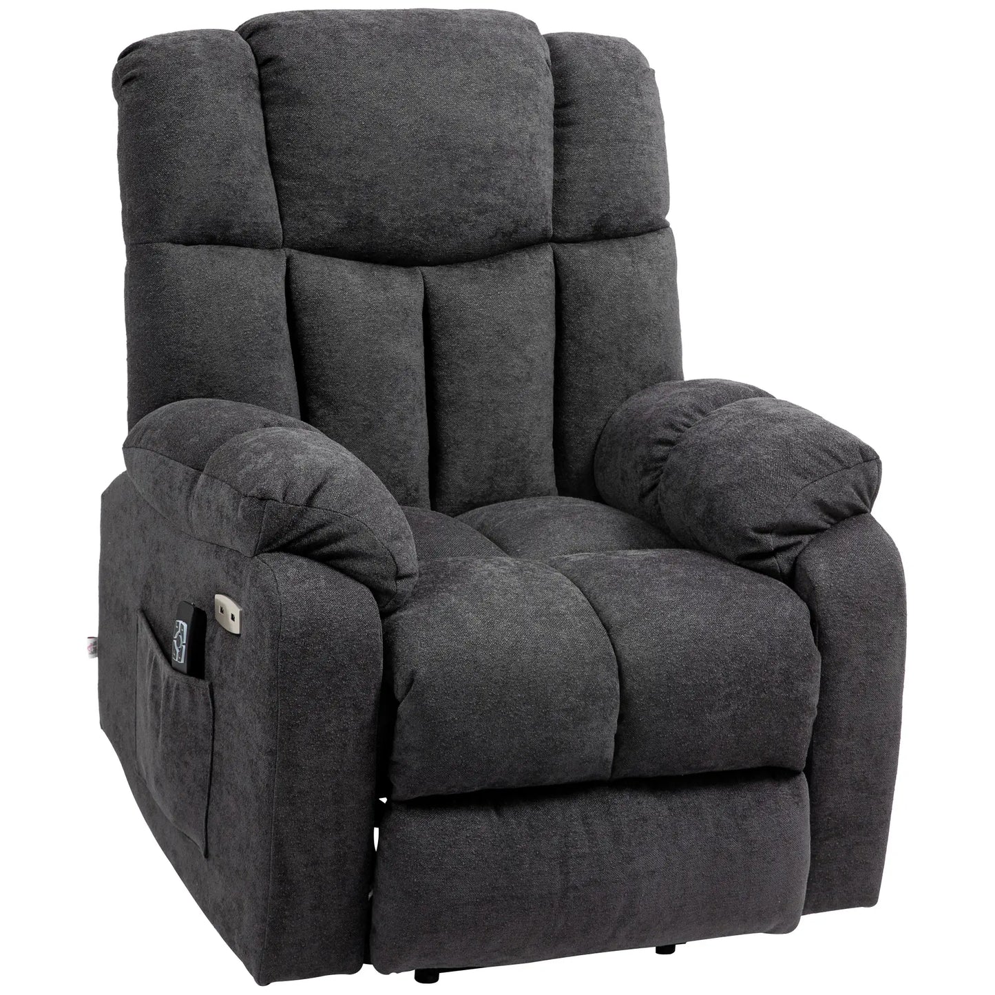 Nancy's Arcozelo Sta op stoel - Opsta stoel - Fauteuil - Relaxstoel - Zwart - Imitatielinnen