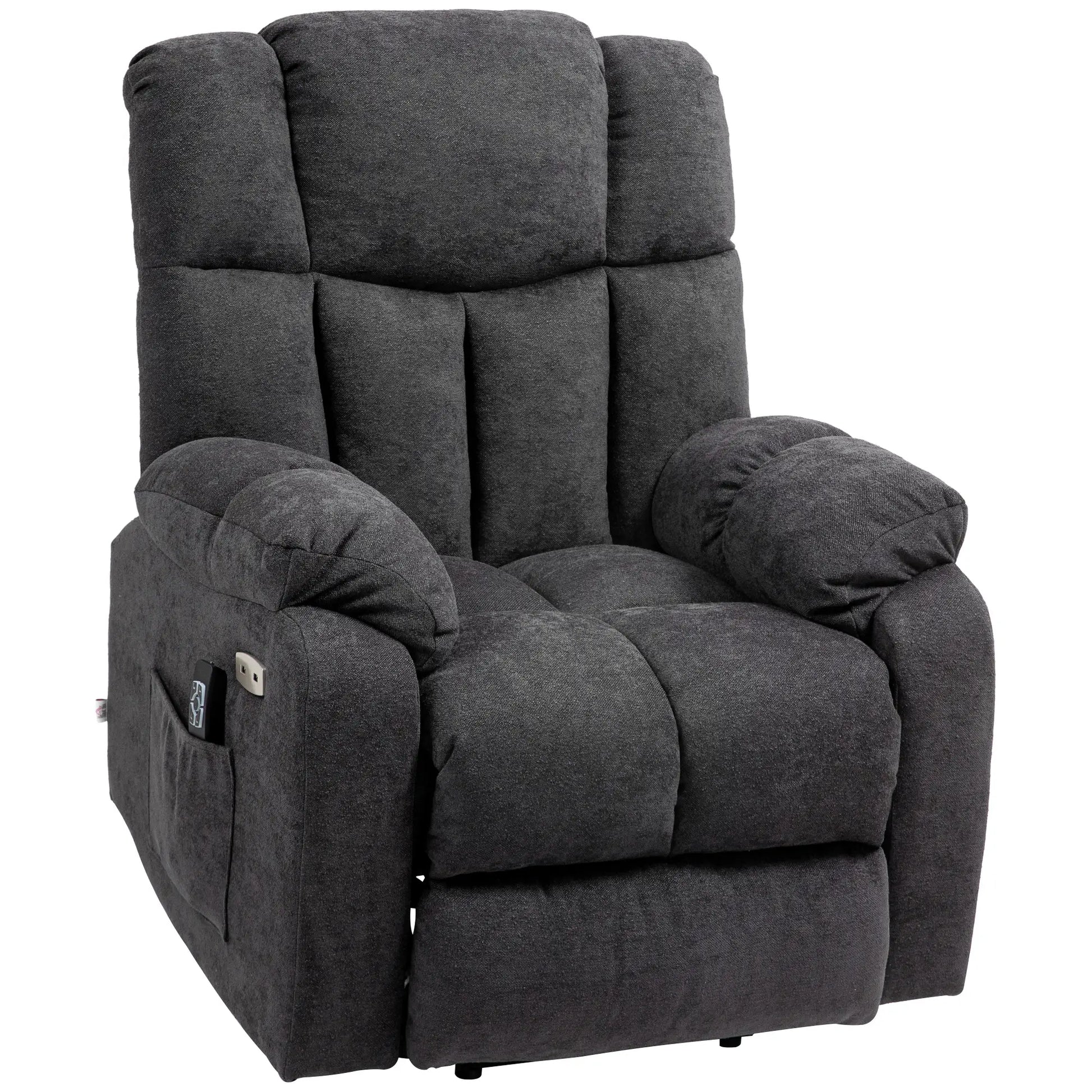Nancy's Arcozelo Sta op stoel - Opsta stoel - Fauteuil - Relaxstoel - Zwart - Imitatielinnen