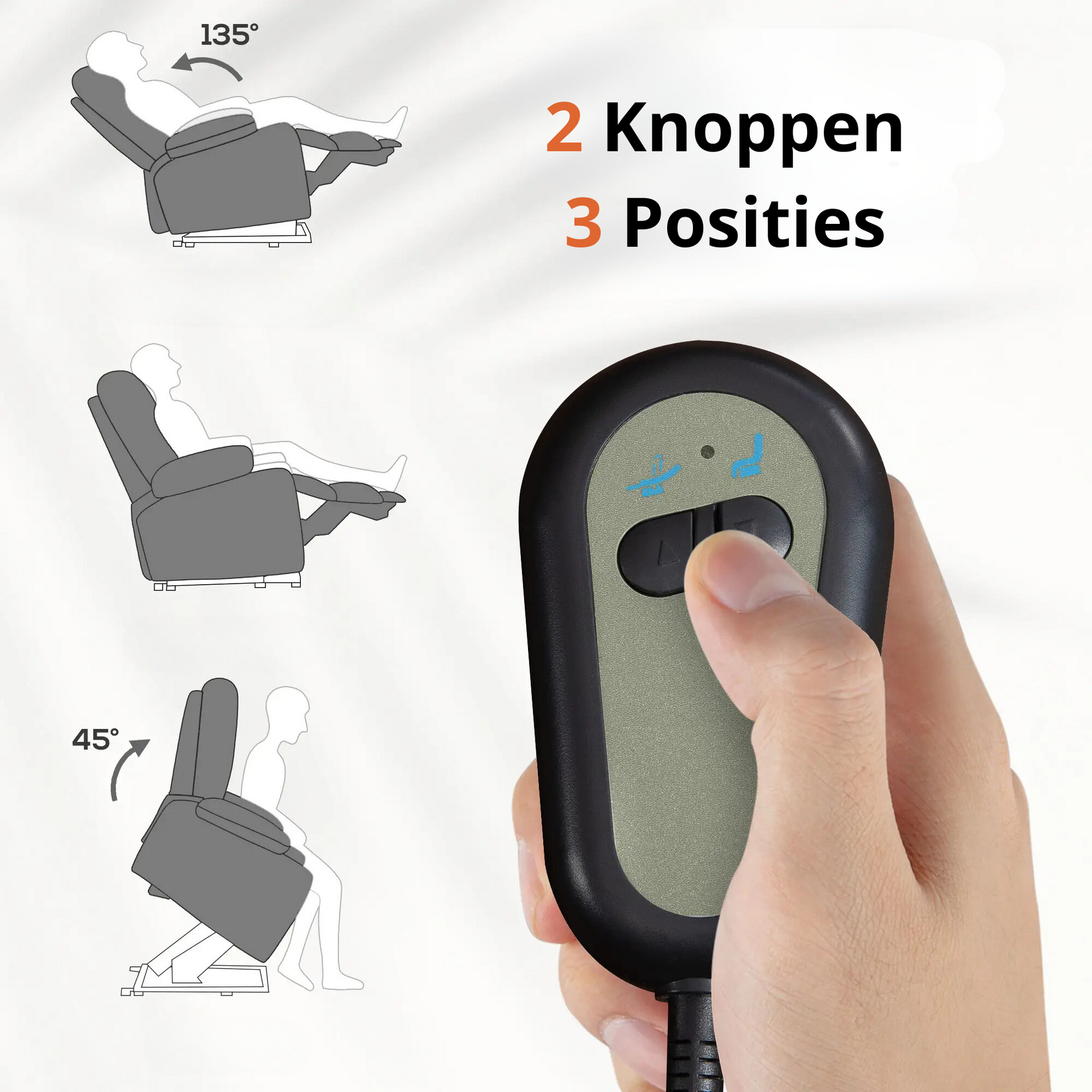 Nancy's Colmeal Sta op stoel - Opsta stoel - Massagestoel - Relaxfauteuil - Donkergrijs - Fluweel