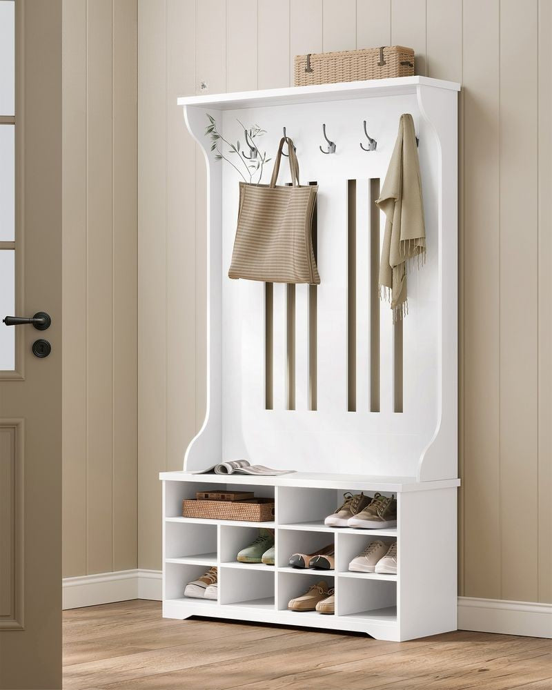 Nancy's Pralungo Wandgarderobe - Garderobekast - Halgarderobe - Wit - 100 x 35 x 180 cm
