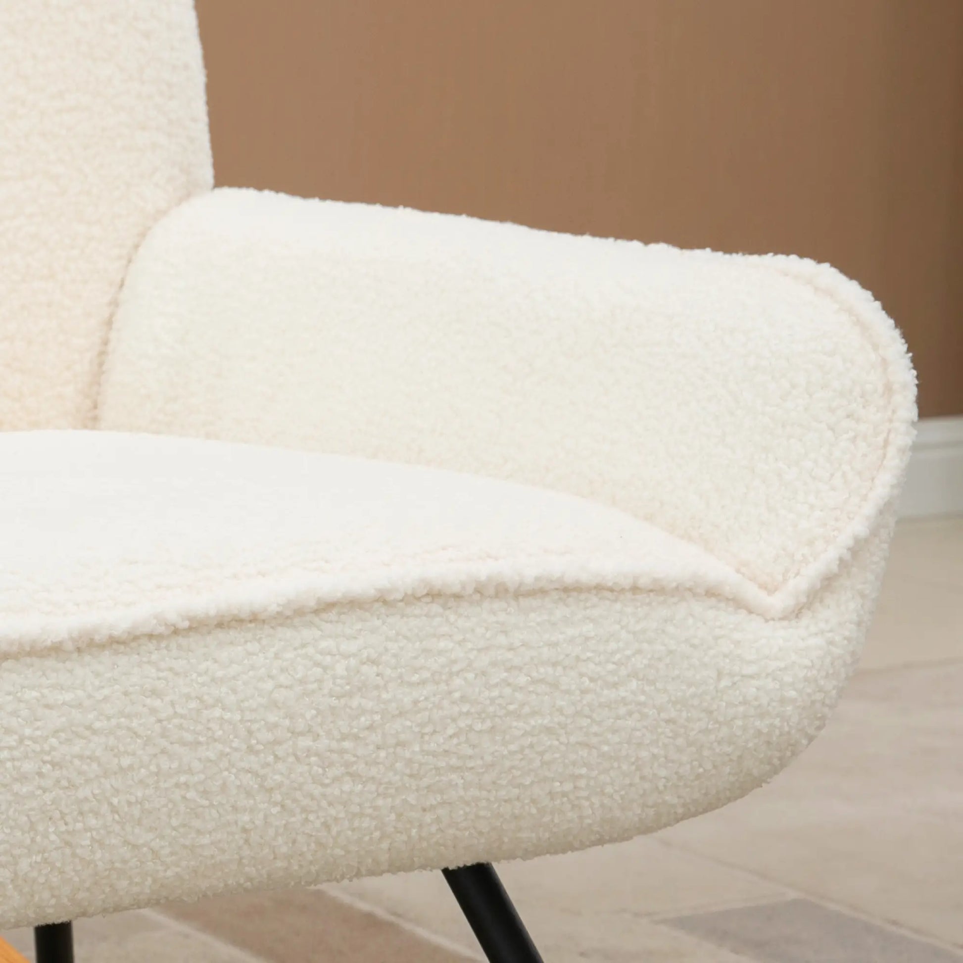 Nancy's Gagos Schommelstoel - Relaxstoel - Loungesotel - Crème - Fleece
