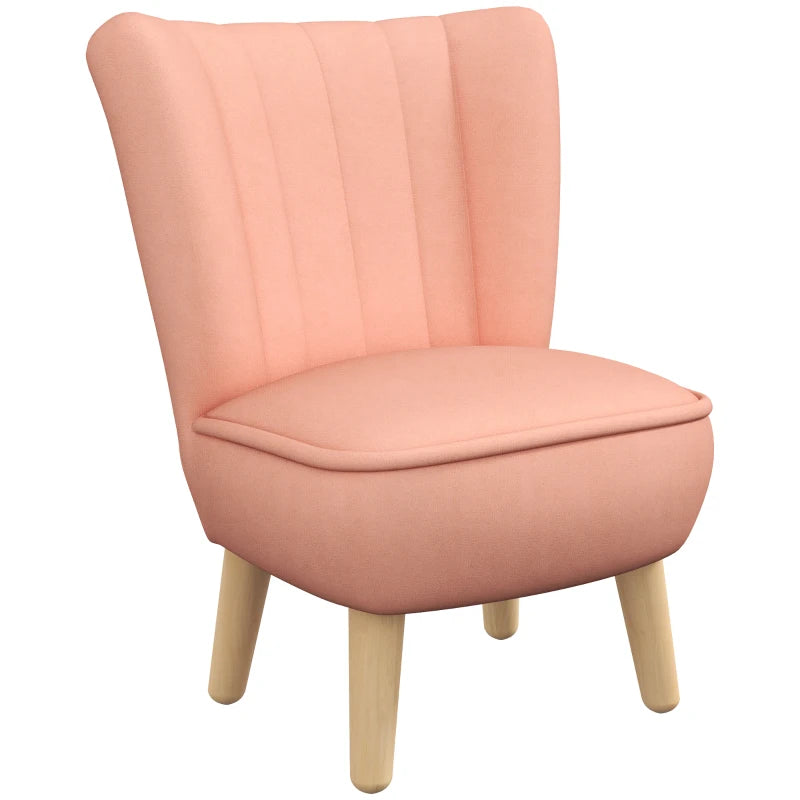 Nancy's Peach Kinderstoel - Kinderfauteuil - Roze - Fluweel