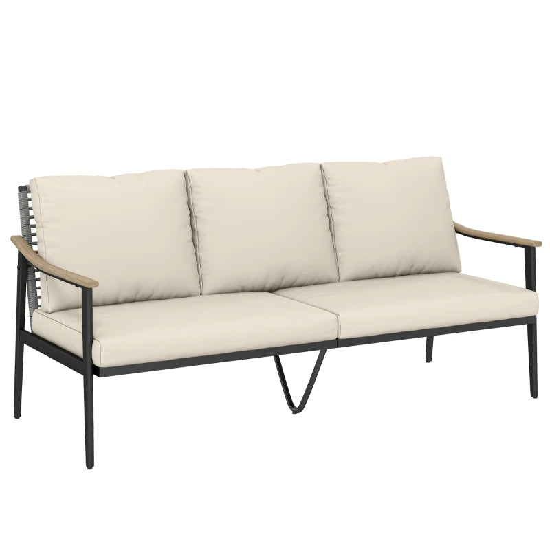 Nancy's Salvarosa Loungebank - Tuinbank - 3-Zits buitenbank - Rotan - ± 175 x 75 x 80 cm