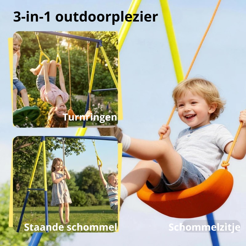Nancy's Pontinvrea Speeltoestel - Kinderschommel - Schommelset - Multifunctioneel - ± 285 x 160 x 180 cm