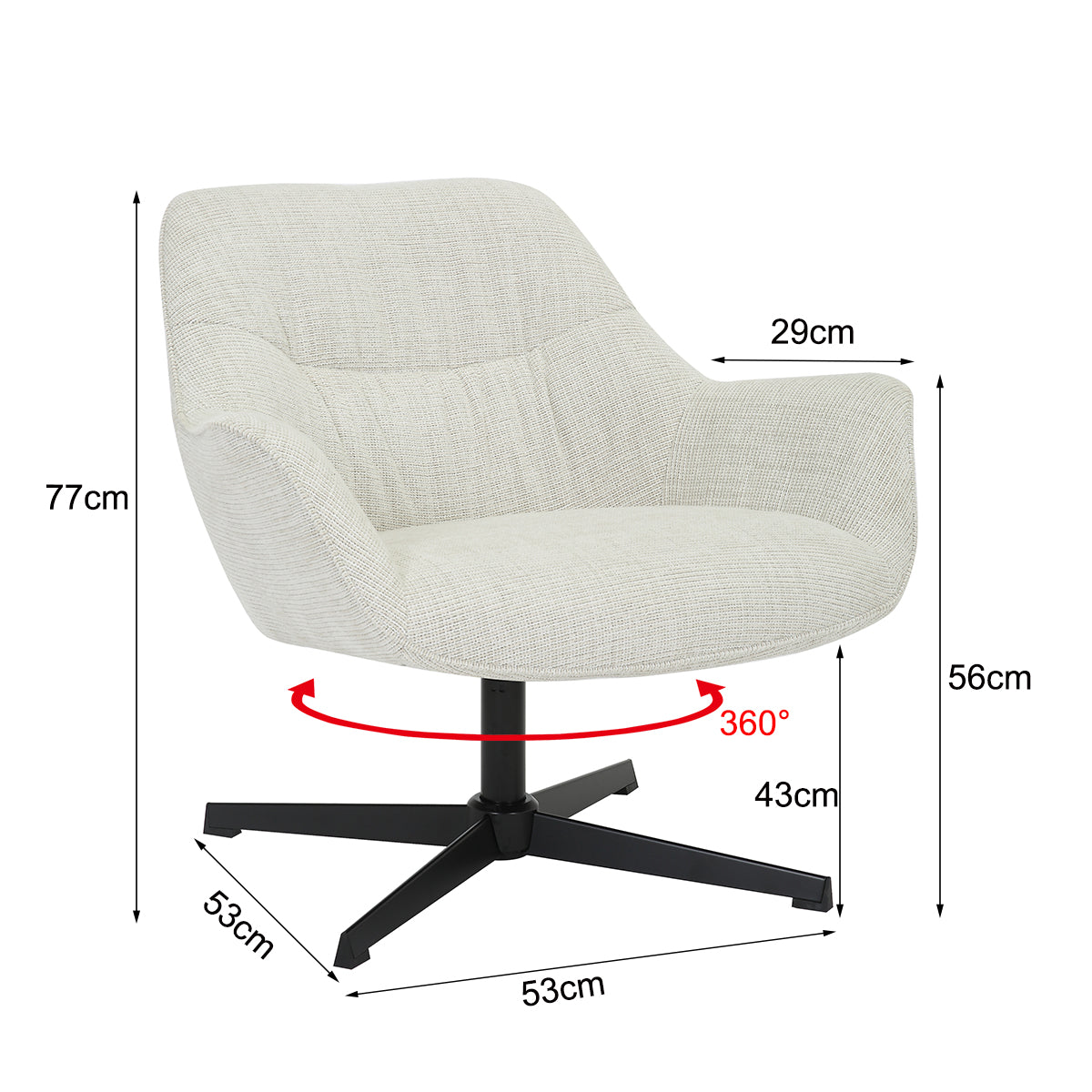 Livingfurn Daphne Greige Fauteuil - Beige