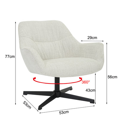 Livingfurn Daphne Greige Fauteuil - Beige
