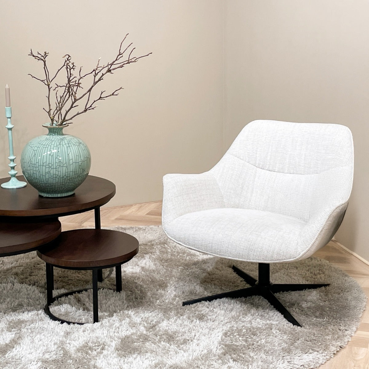 Livingfurn Daphne Greige Fauteuil - Beige
