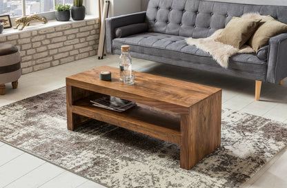 Nancy's Ustica Salontafel - Koffietafel - Massief Sheeshamhout - 110 x 45 x 45 cm