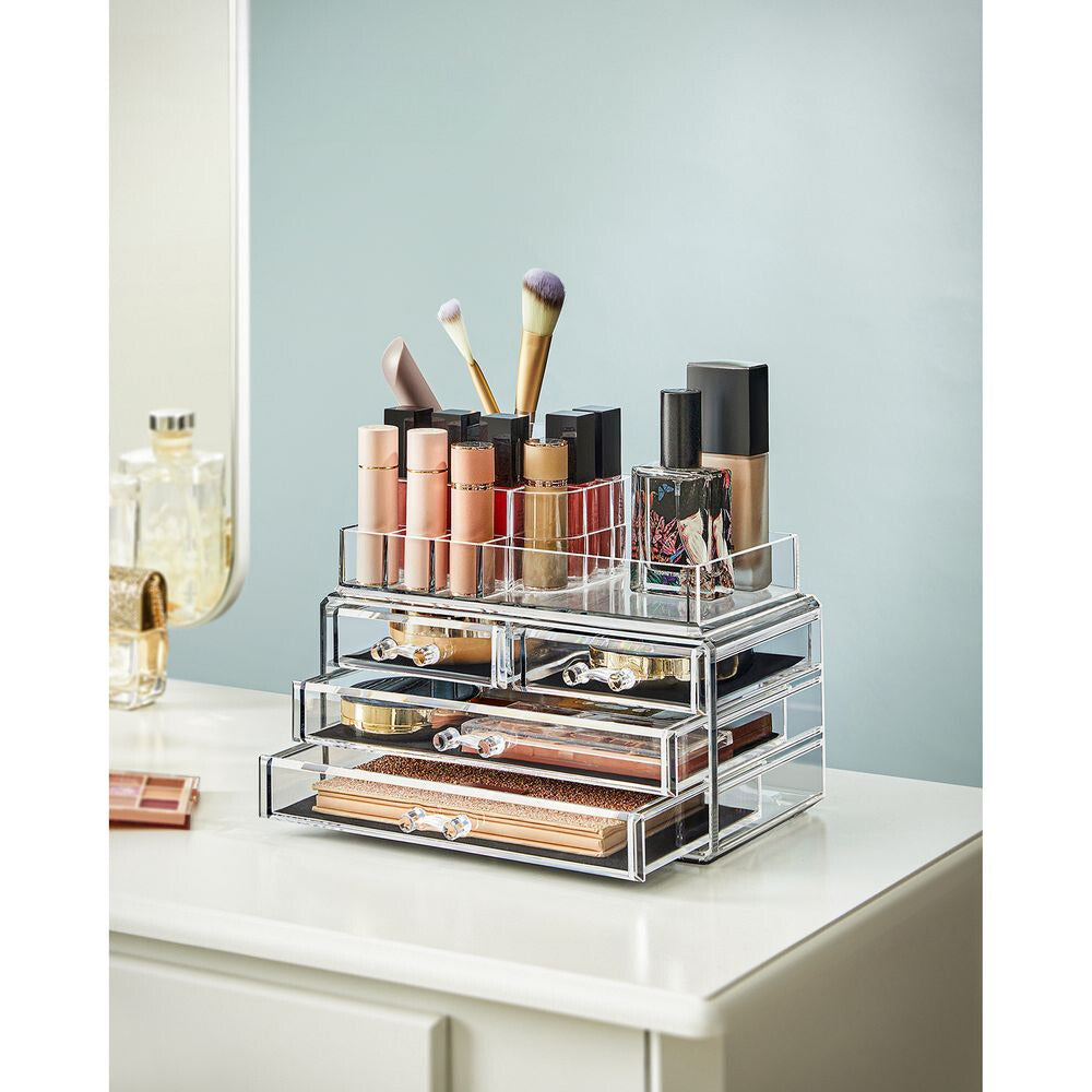 Nancy's Glossop Make-up organizer - Make-up opberger - Transparant - 23,5 x 14 x 18,7 cm