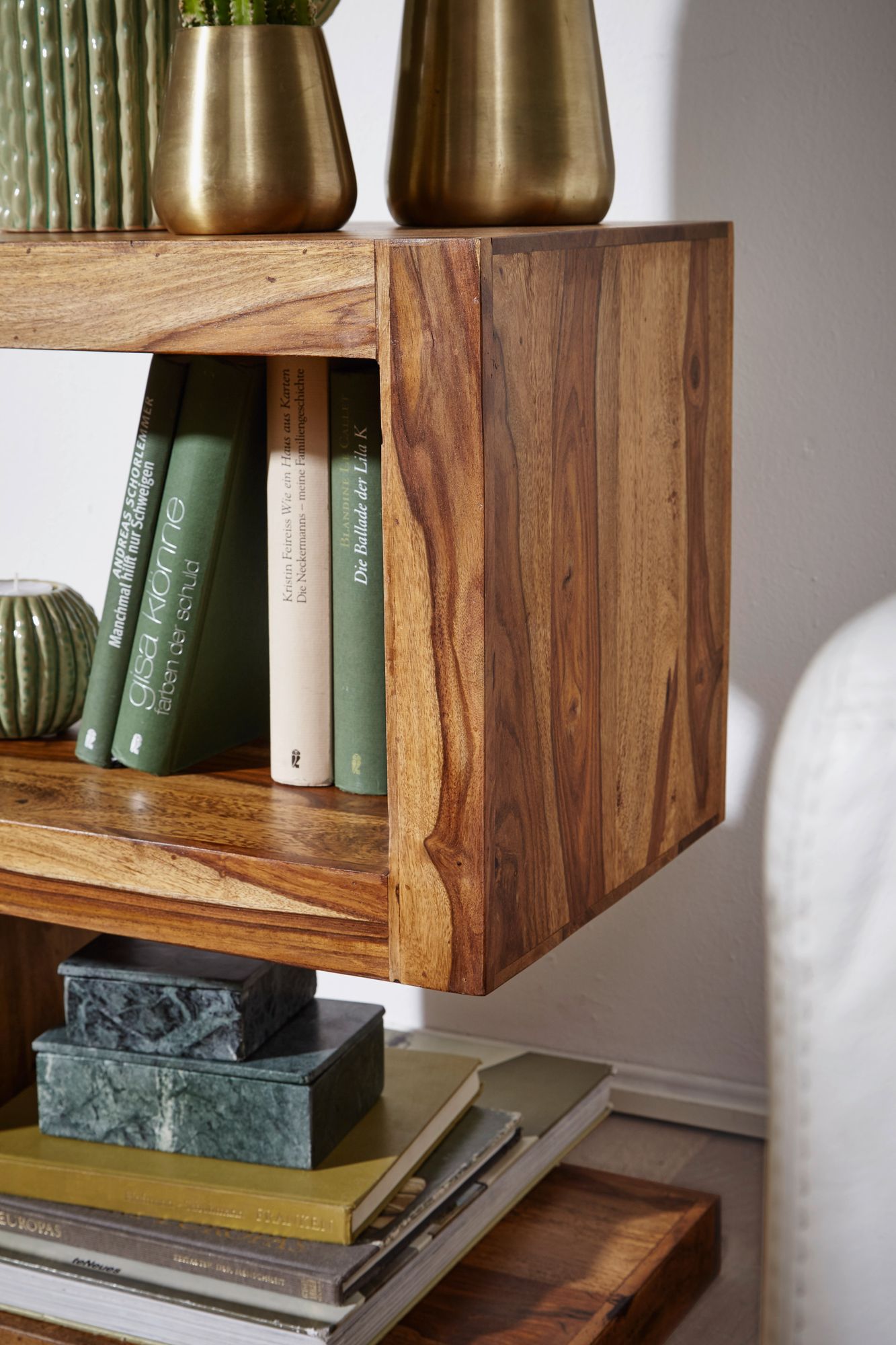 Table d'appoint Nancy en forme de S - Table basse - Tables basses - Bois de Sheesham