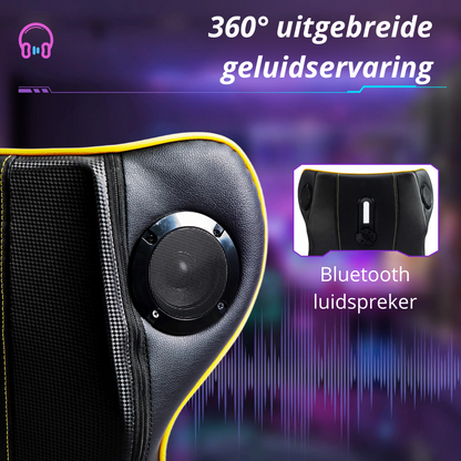 Nancy's Mangualde Gamestoel - Gaming Stoel - Bureaustoel - Bluetooth Speakers - Aanpasbaar - Zwart / Geel