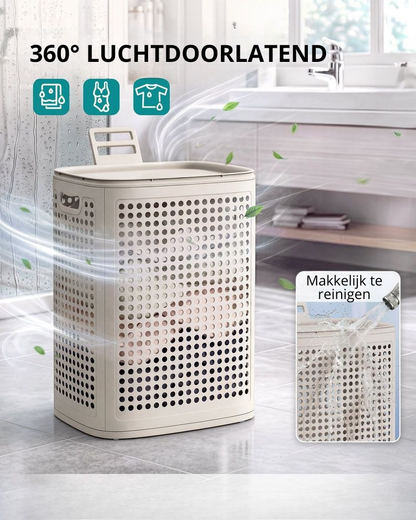 Nancy's Stresa Wasmand - Wasbox - Beige - 75 Liter