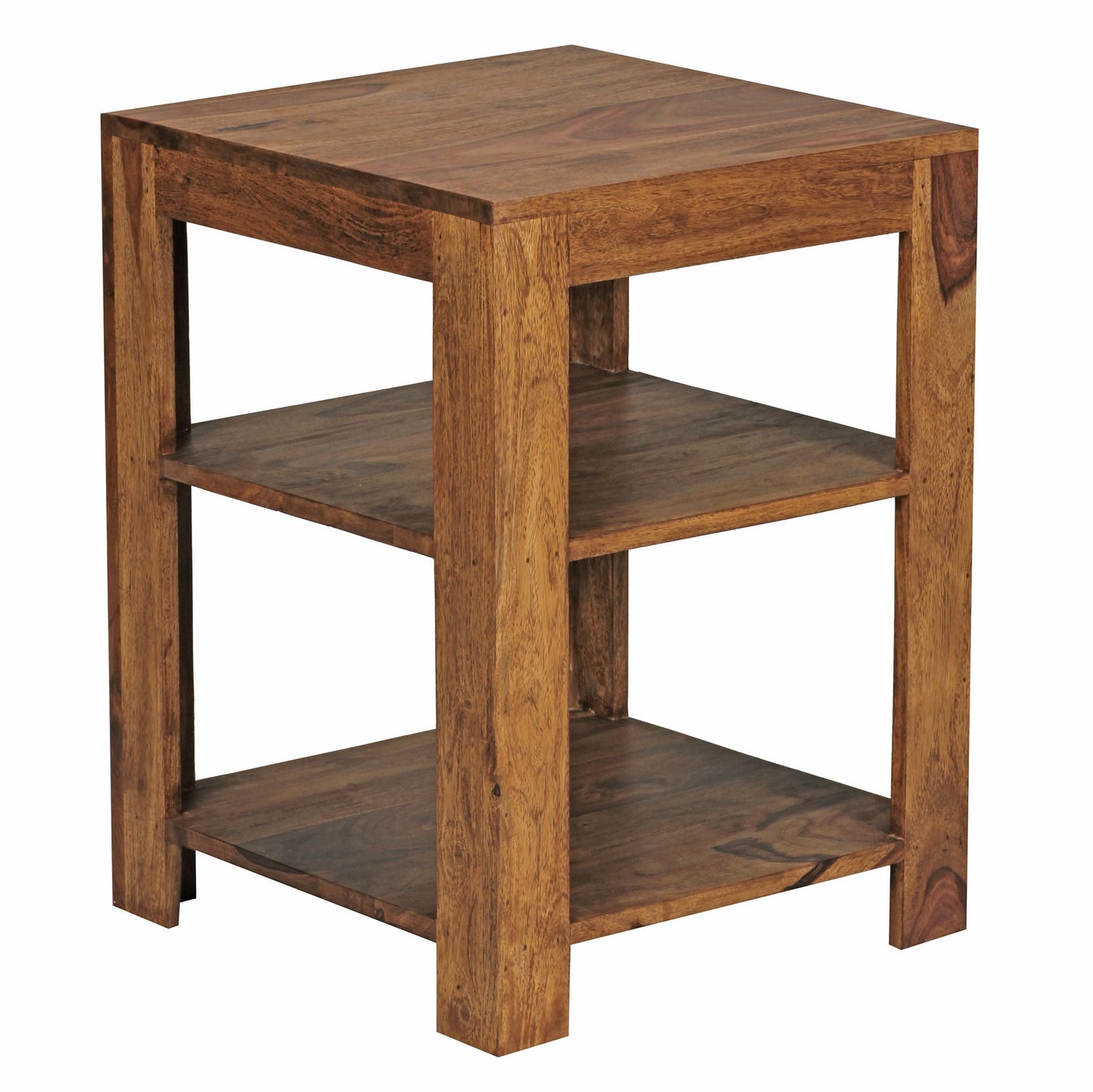 Nancy's bijzettafel met 2 lagen - Bijzettafels - Sheesham hout - 44 x 44 x 60cm
