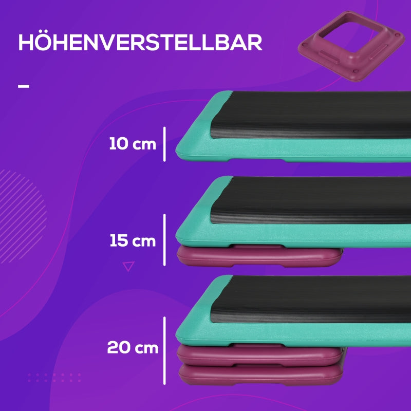 Nancy's Sarawina Aerobics Steps - Fitness Step - Stepper - In Hoogte Verstelbaar - Meerkleurig - 110 x 40 x 20 cm