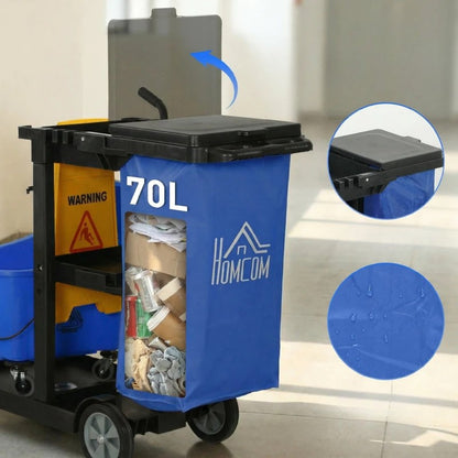 Nancy's Spello Schoonmaakwagen - Schoonmaakkar - Dweilemmer met pers - Zwart / Blauw