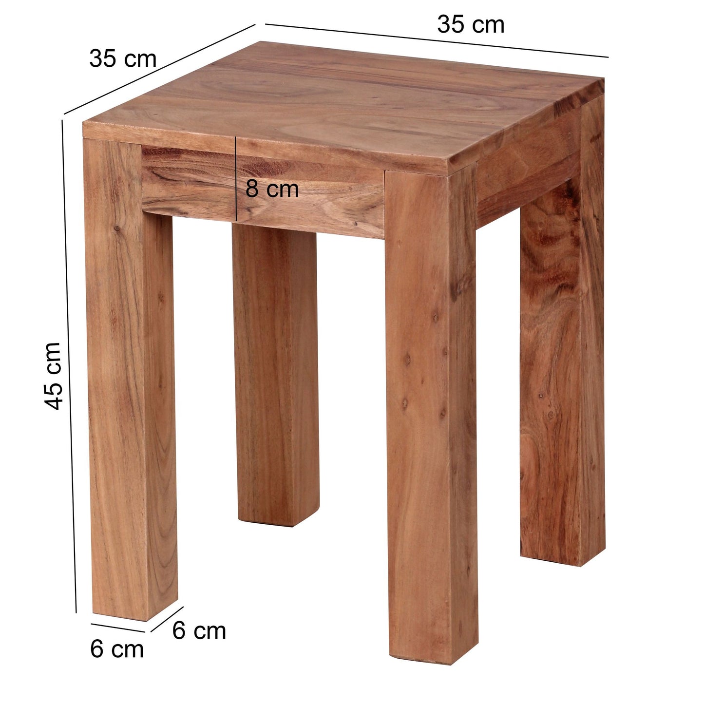 Table d'appoint Allouez de Nancy - Bois d'acacia - Table basse - Tables d'appoint - 35 x 35 x 45 cm