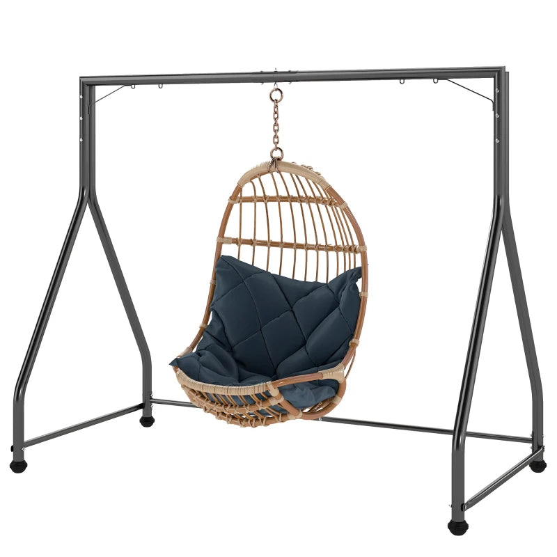 Nancy's Ronchi Schommelframe - Frame voor schommelbank - Zwart - Staal - ± 210 x 115 x 175 cm