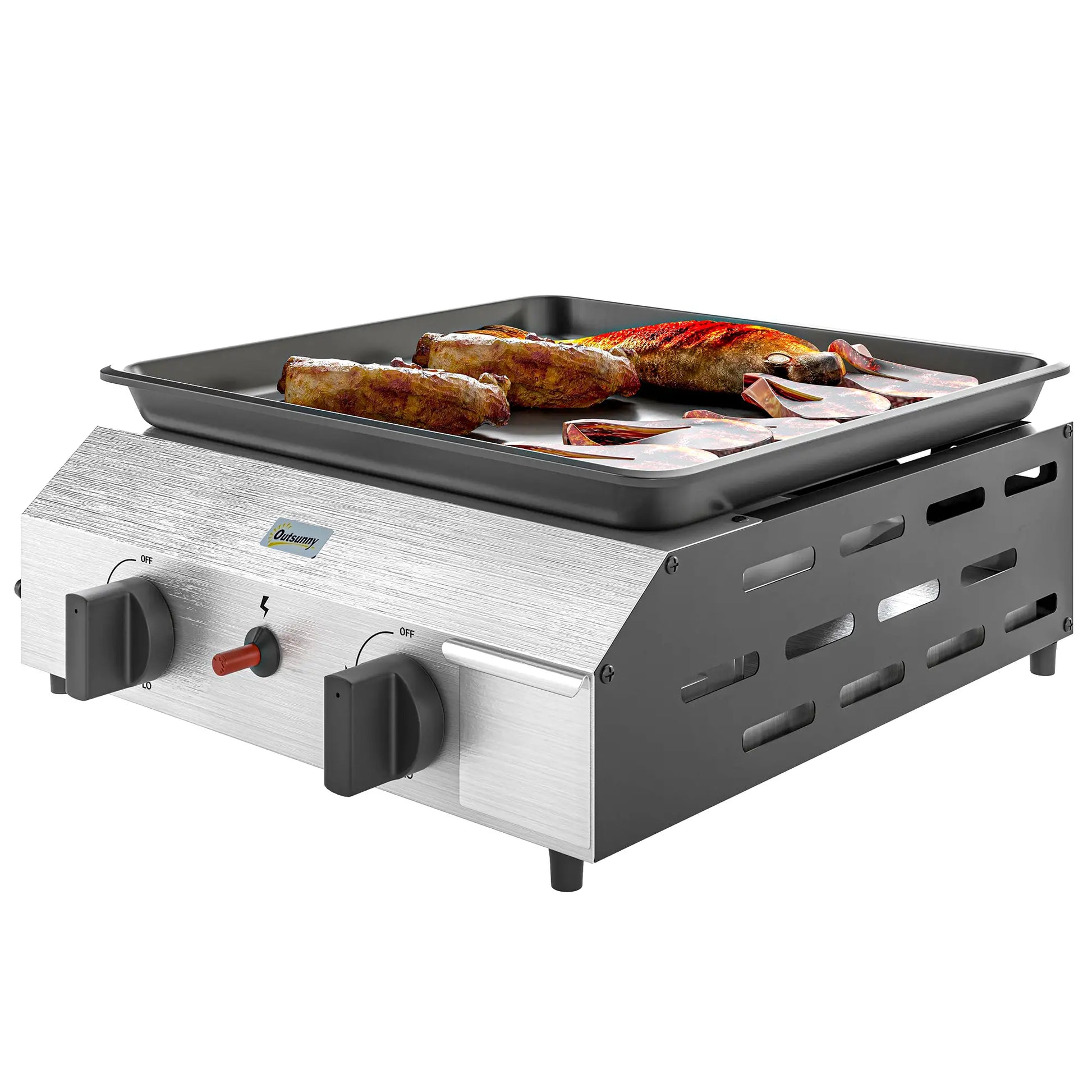 Nancy's Crandola Gasbarbecue - BBQ - Gasplaat - Compact - Zilver / Zwart
